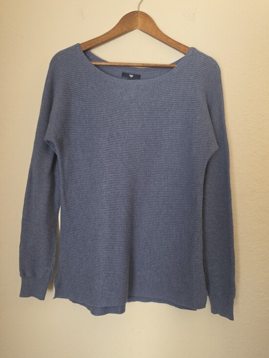 GAP Sweaters - Gap Ribbed Sweater Womens Large Blue Casual Lightweight Loungewear Top